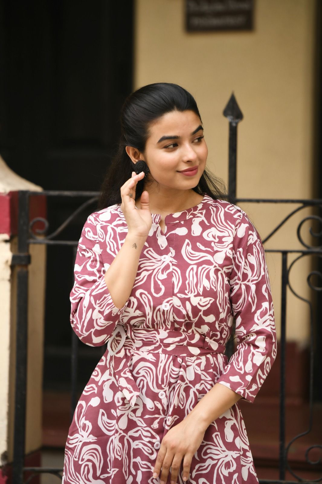 Chicora Presenting new launch midi slit dress for women