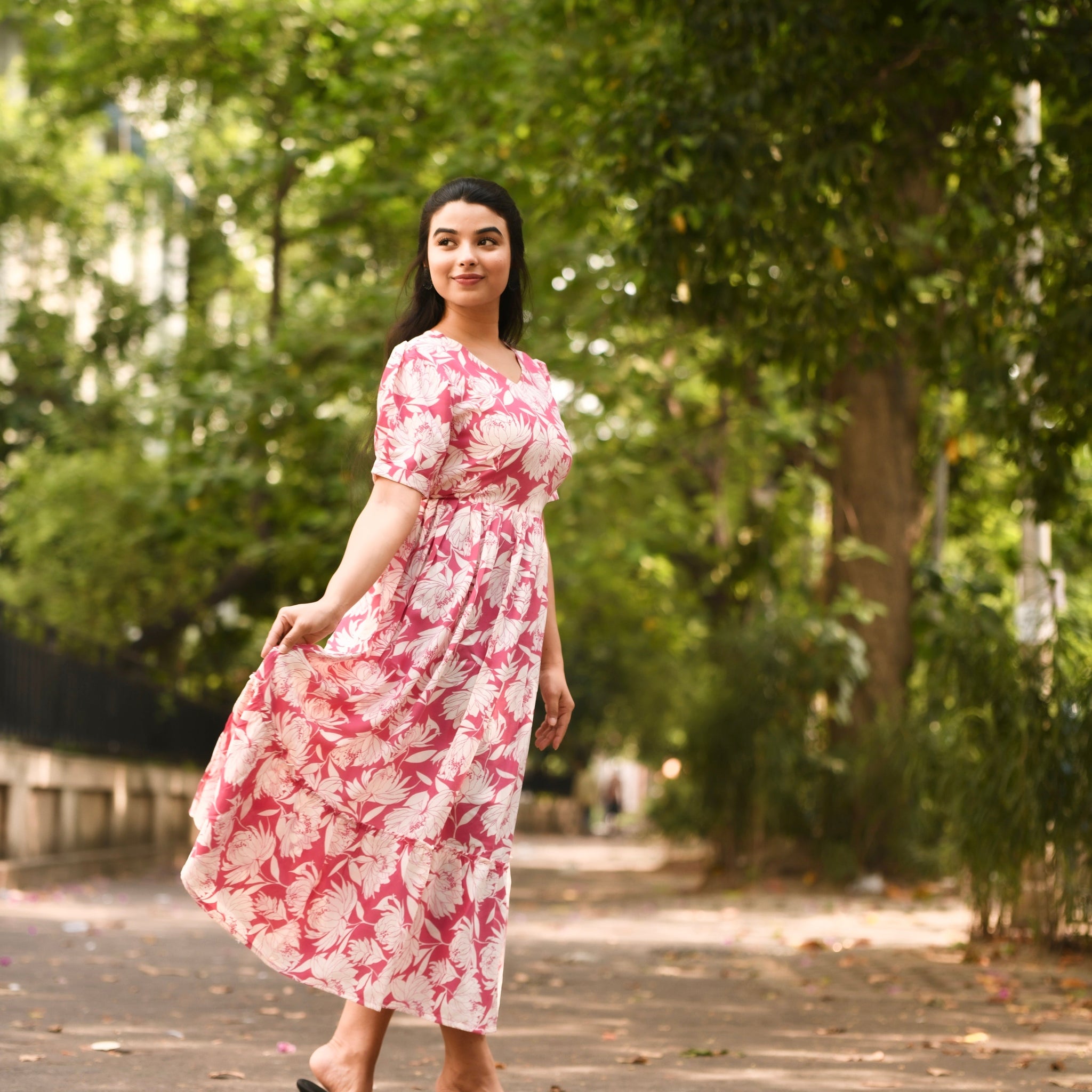 Chicora Presents new casual wear midi dress for women