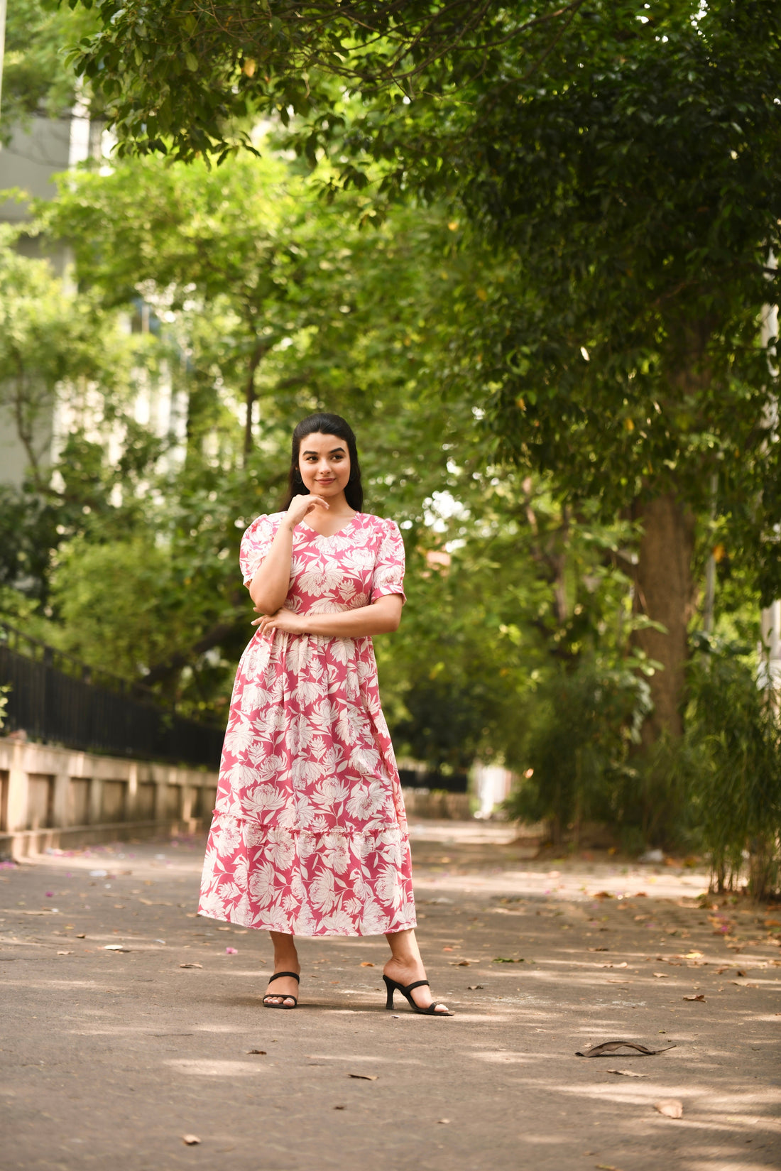 Chicora Presents new casual wear midi dress for women