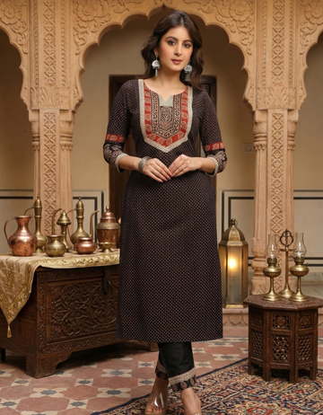 Alisha Ajarakh Printed Premium Kurti Suit Set