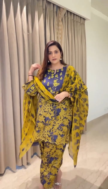 Chicora  Rakhi Style Suits Yellow