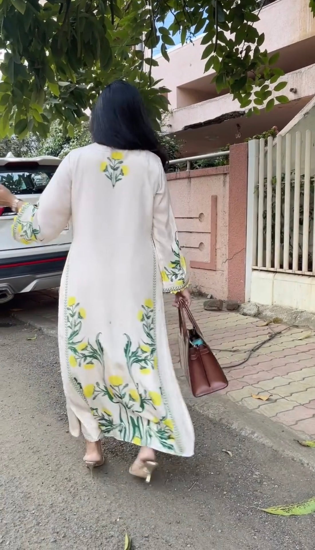 Julie floral print long kurta set