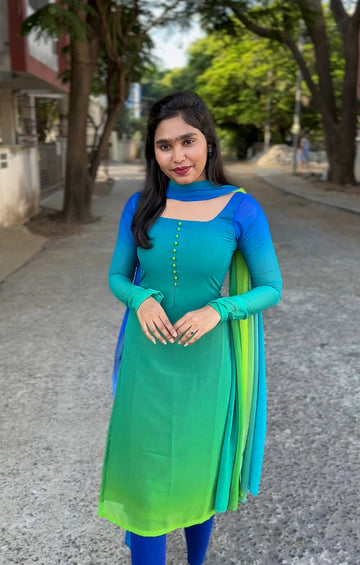 Chhaya Georgette kurti duppata set