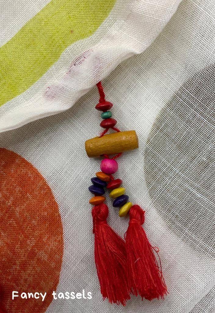 Chicora soft linen polka-dot printed saree for woman.