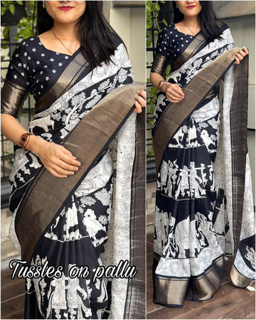 Chicora Presents maslin cotton saree