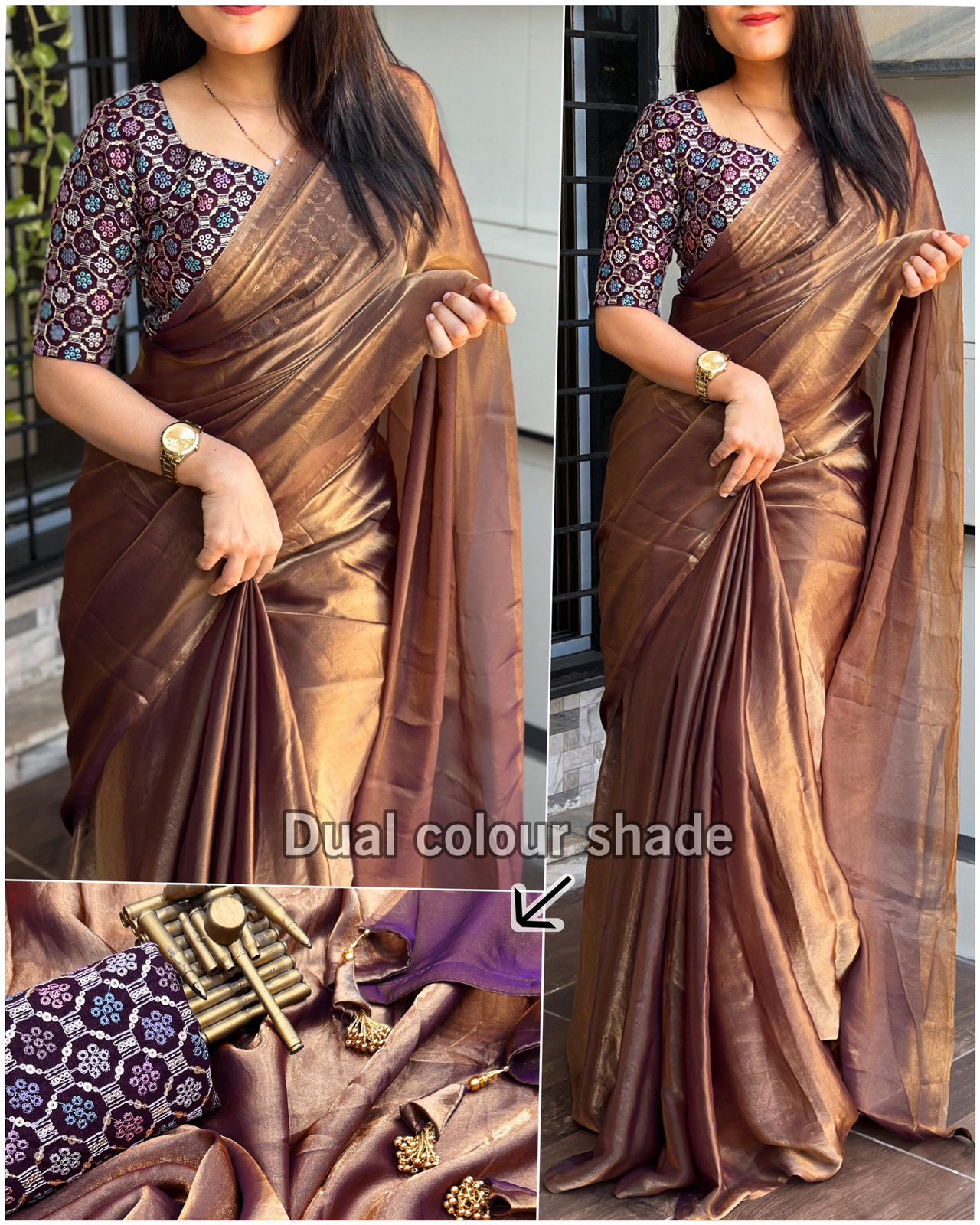 Chicora Presents  pure fendy liquid satin saree