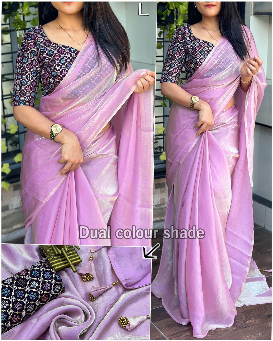 Chicora Presents  pure fendy liquid satin saree
