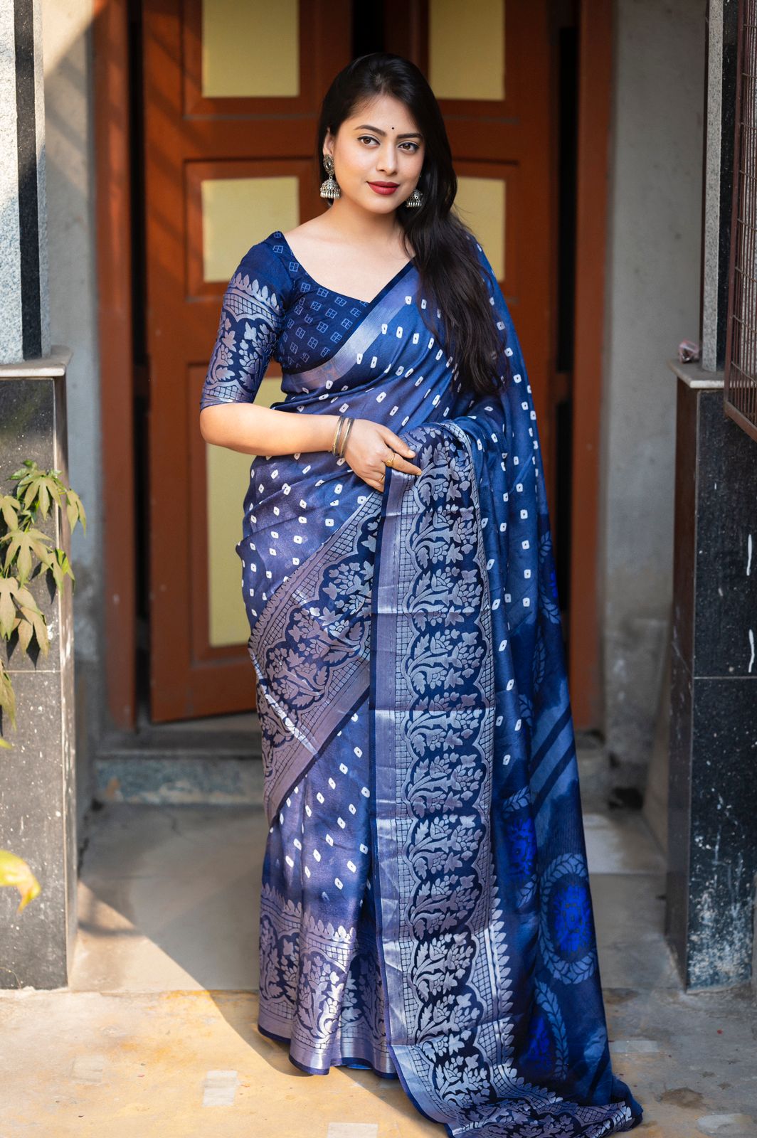 Chicora Presents soft jute silk saree