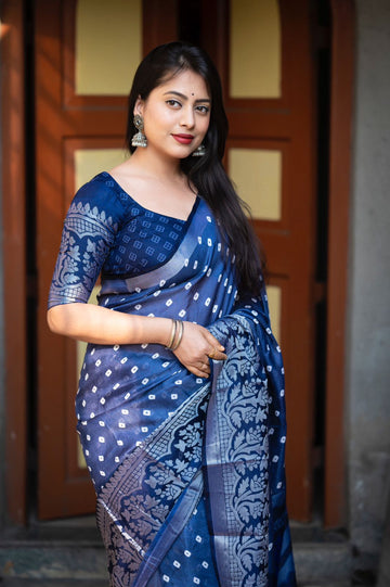 Chicora Presents soft jute silk saree