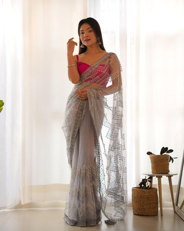 Chicora Presents Heavy Butterfly Net Saree
