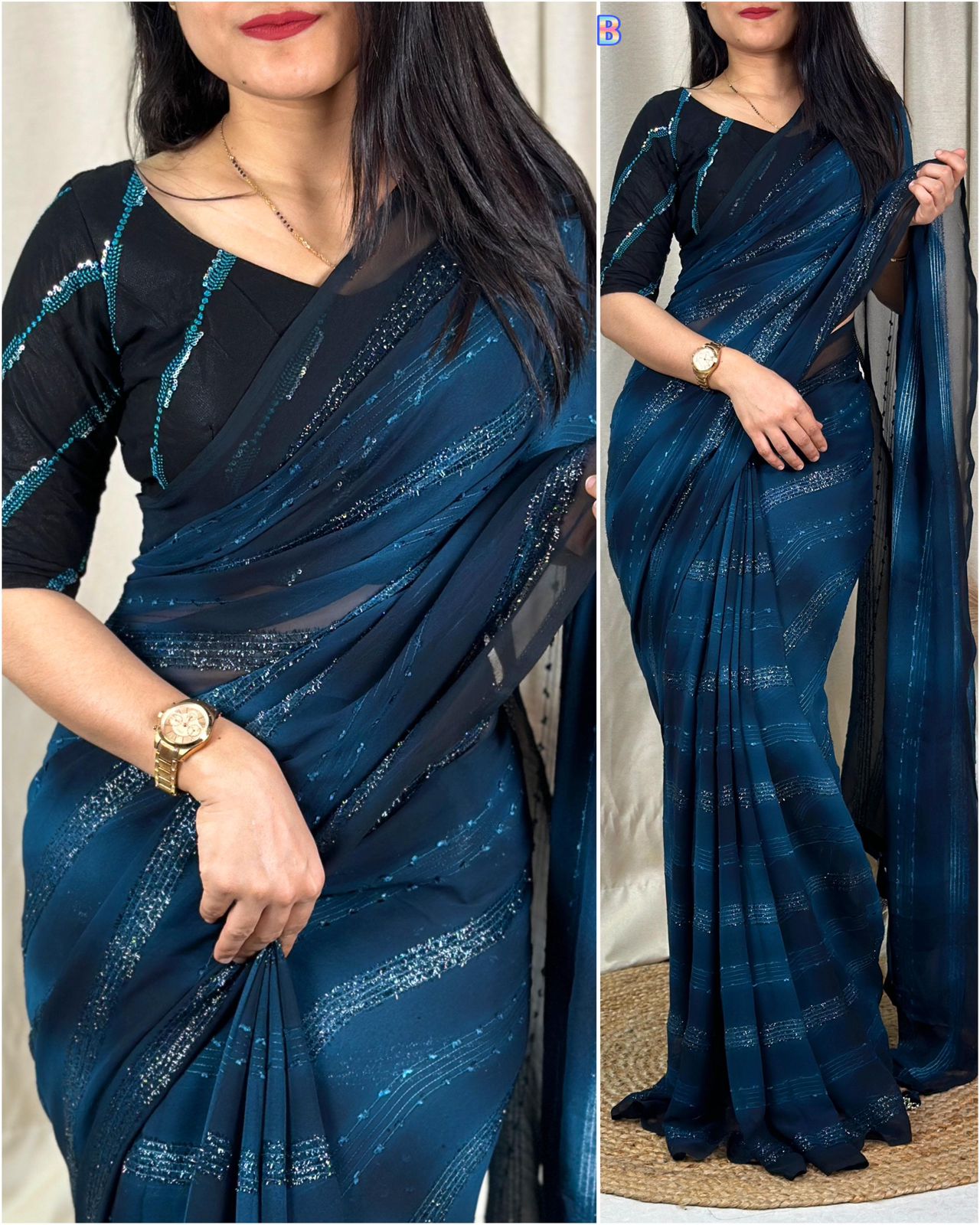 Chicora Presents  Luvina  Georgette Saree