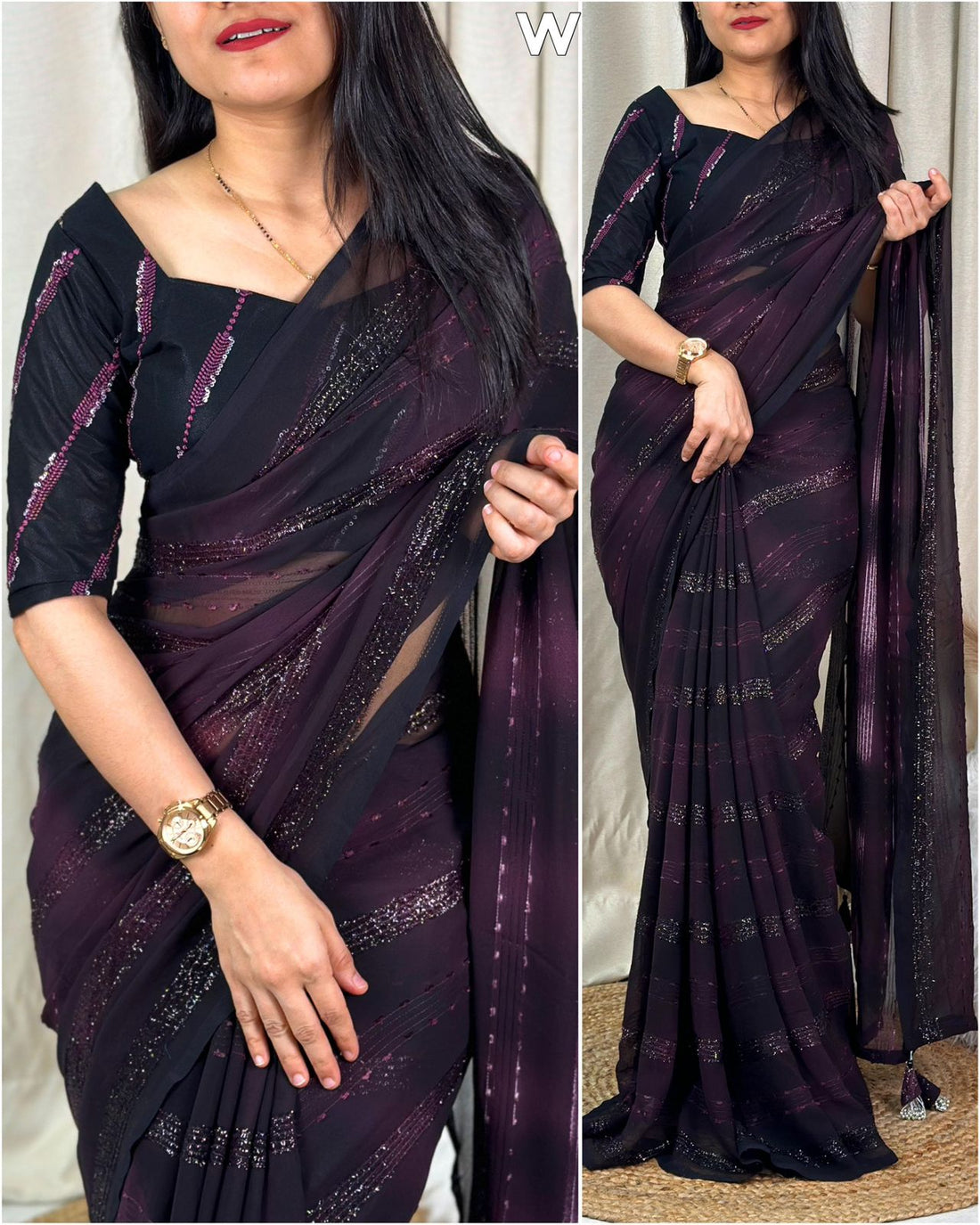 Chicora Presents  Luvina  Georgette Saree