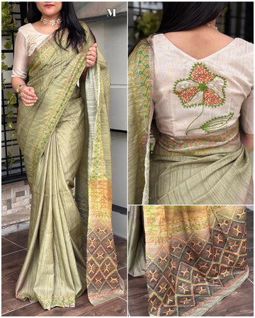Chicora Presents Varshitha Air silk with slub