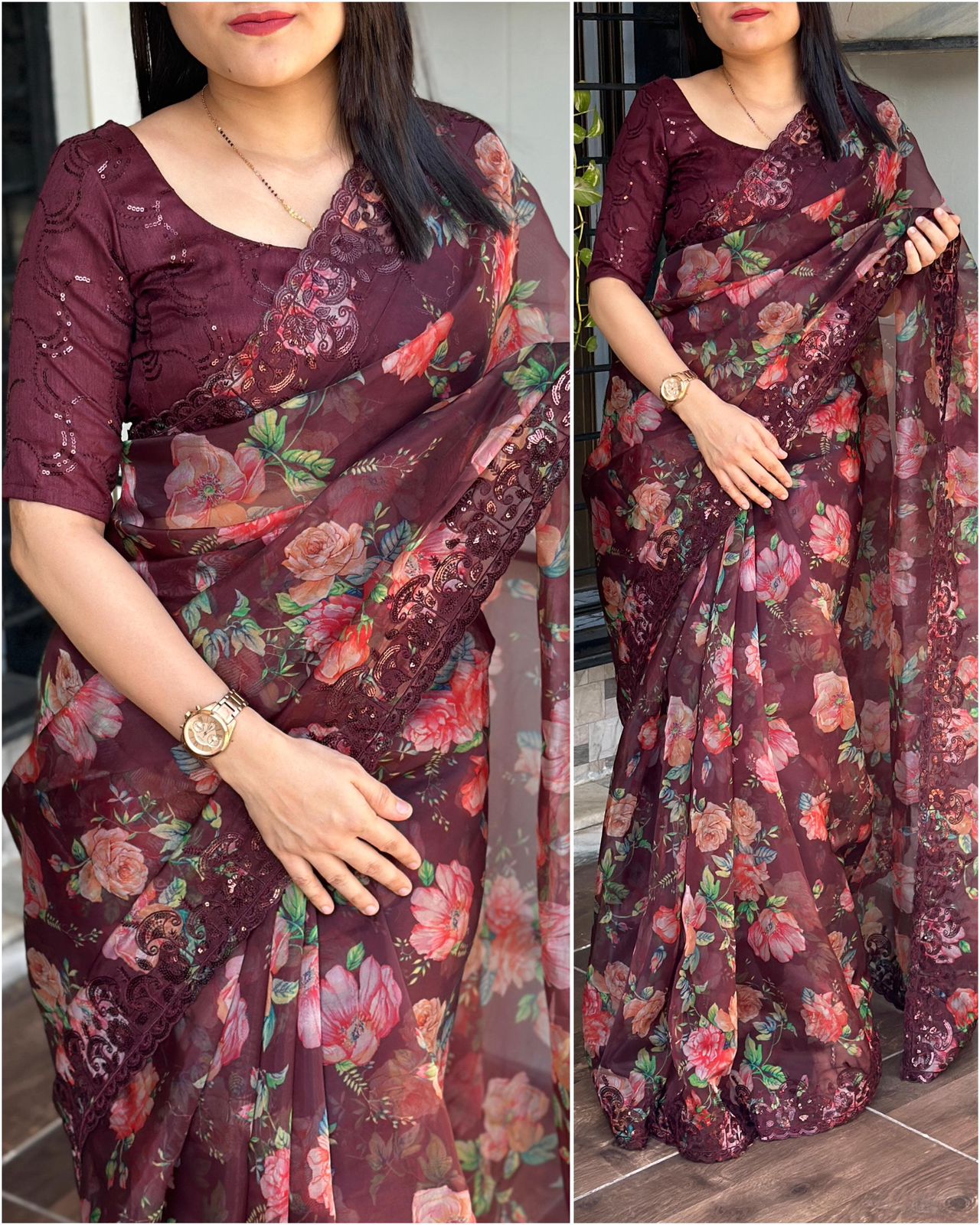 Chicora Presents Fiza  soft fendi organza satin