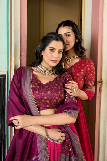 Chicora choli featuring stunning Kashmiri print