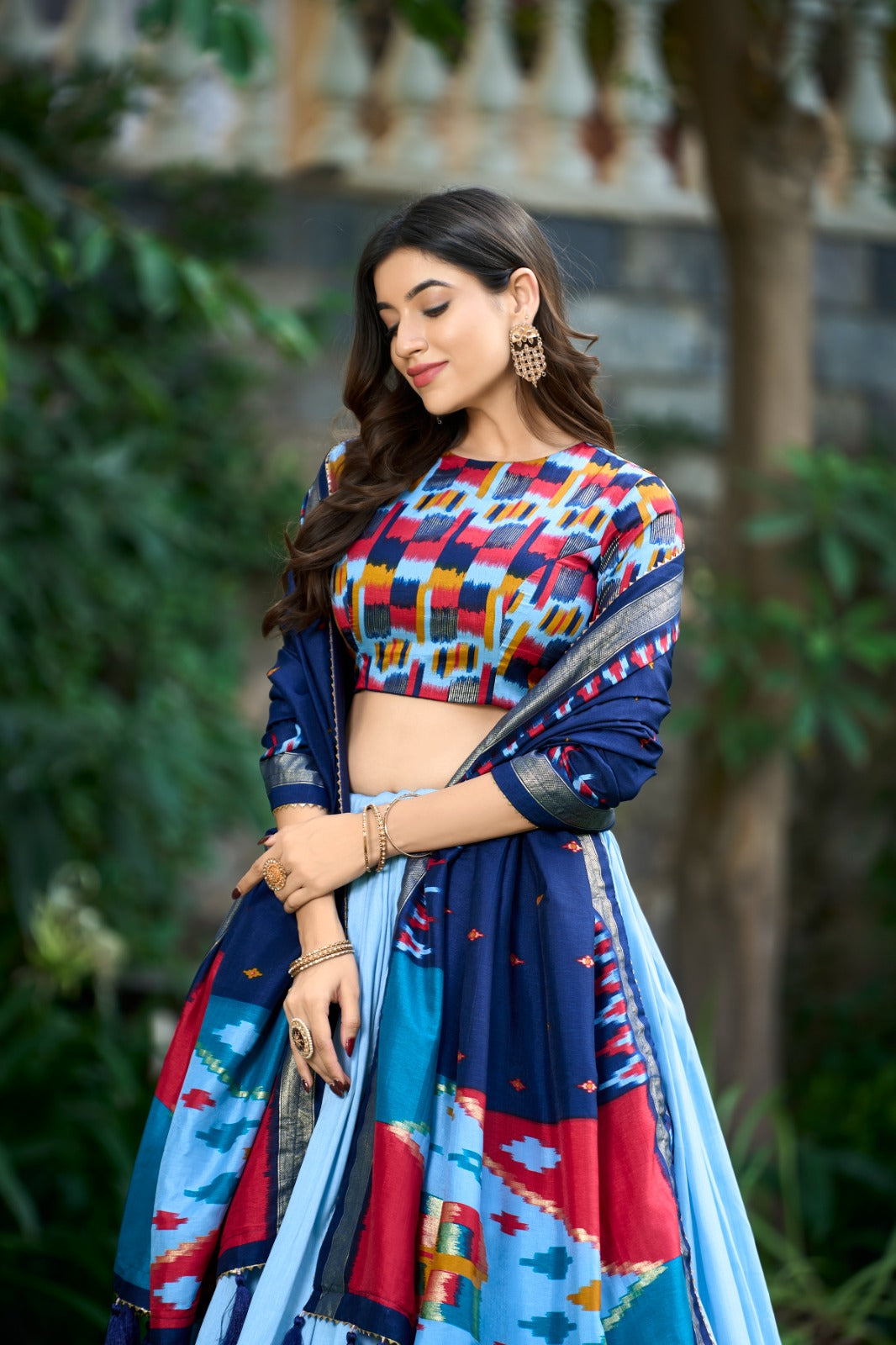 Chicora Presents The lightweight yet luxurious Tussar silk fabric ensures comfort and elegance, making this lehenga choli a must-have for every fashion connoisseur