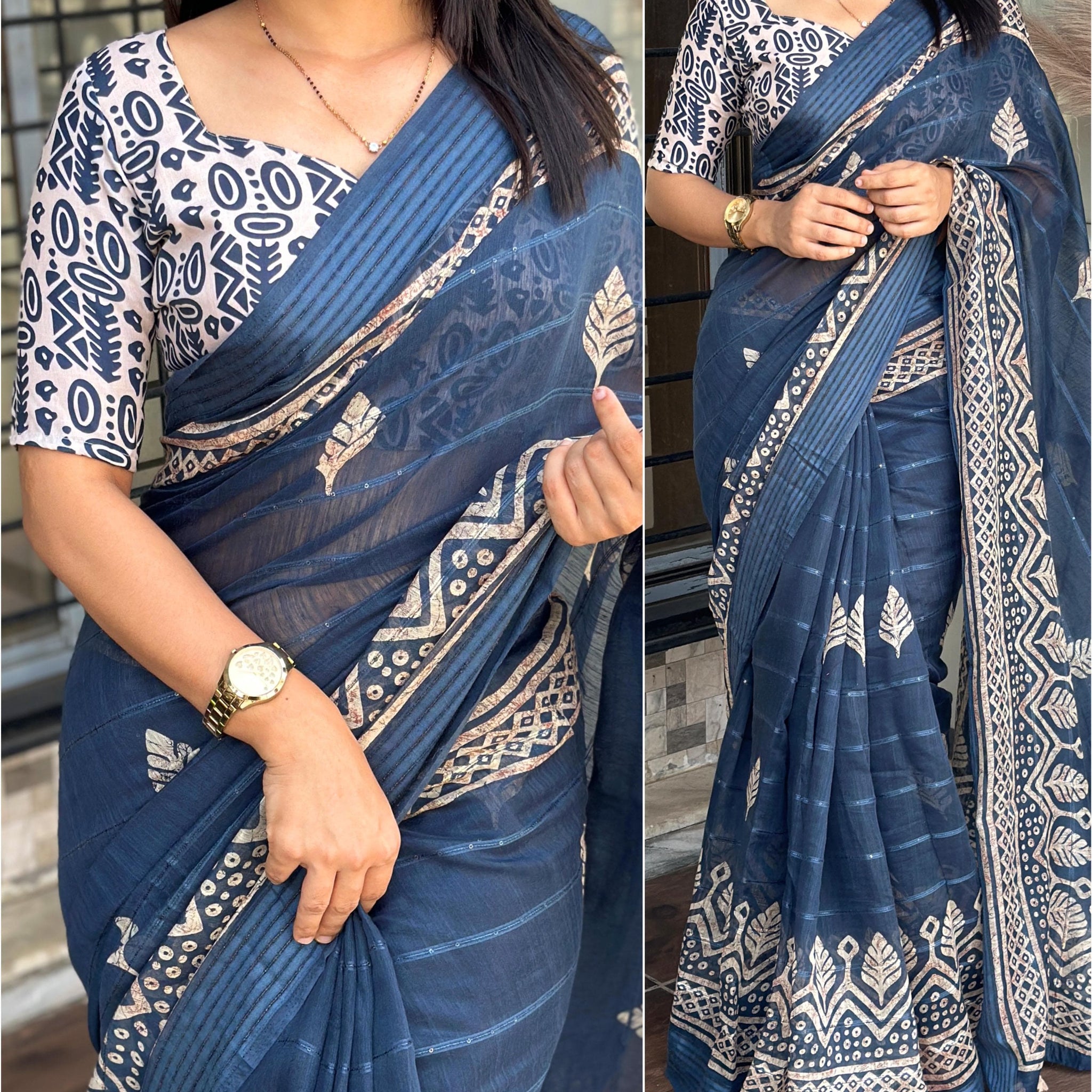 Chicora Wrap yourself in softness of modal cotton saree that embraces you with elegance and style.
