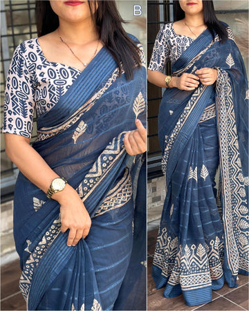Chicora Wrap yourself in softness of modal cotton saree that embraces you with elegance and style.