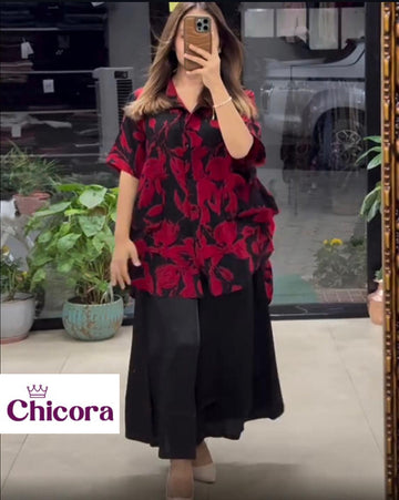 Chicora Western Flora Shirt Style Dress