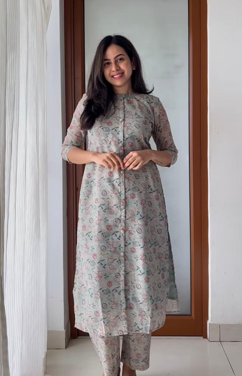 Chicora Grey Casual Kurti set