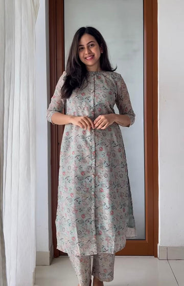 Chicora Grey Casual Kurti set