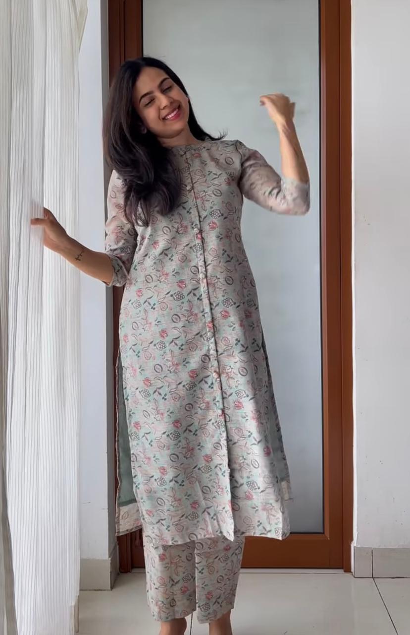 Chicora Grey Casual Kurti set