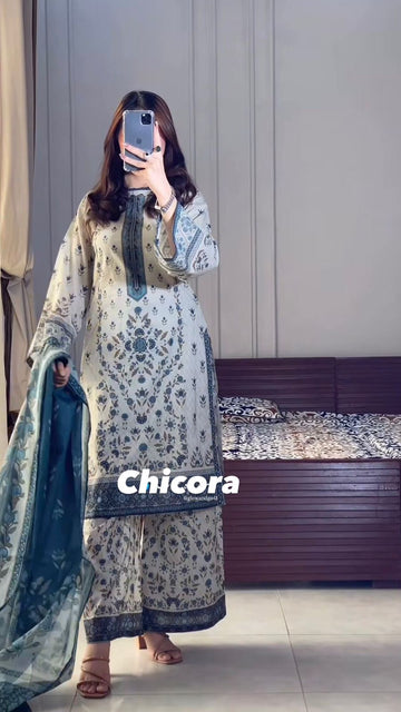 Parwaaz By Johra Un- 3Pc Suit