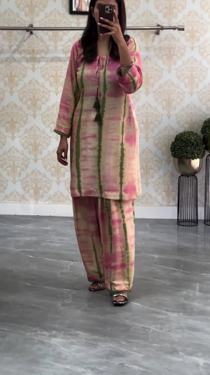 Jiya Pink tie dye printed summer special salwar set